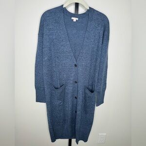 Gap Long Cardigan - Denim Blue Heather - Size Small
